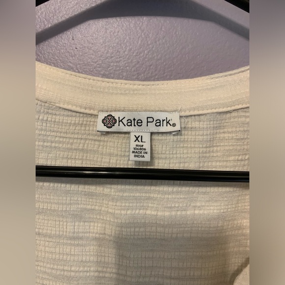 Kate Park 3/4 length sleeve beige cardigan XL - Picture 3 of 5